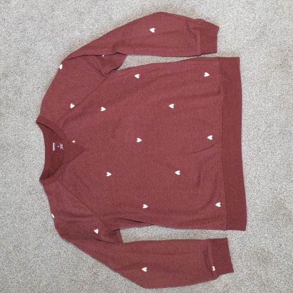 Sonoma Sweaters - Women's Sonoma French terry long sleeve heart top